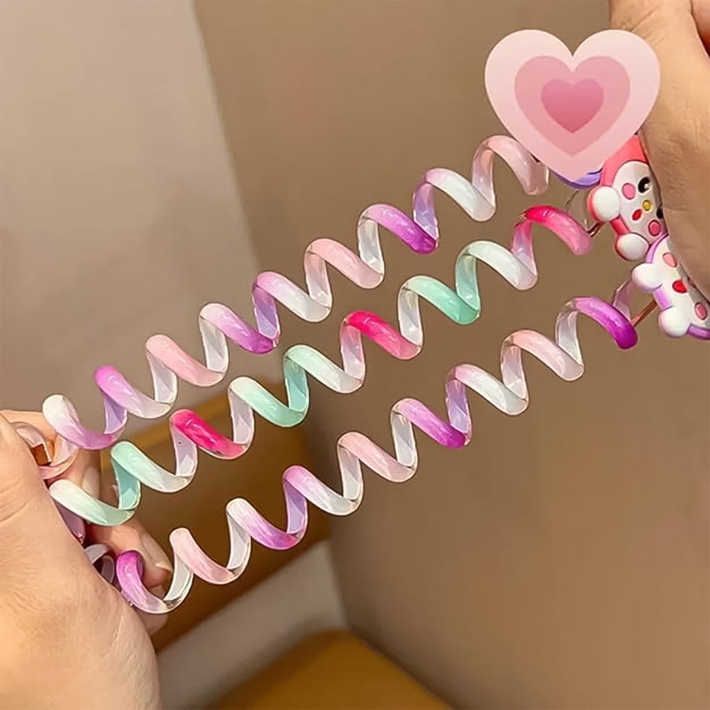 Colourful Telephone Wire Hairbands (1 Pc  Mix Design) - Happy Price - Image 5