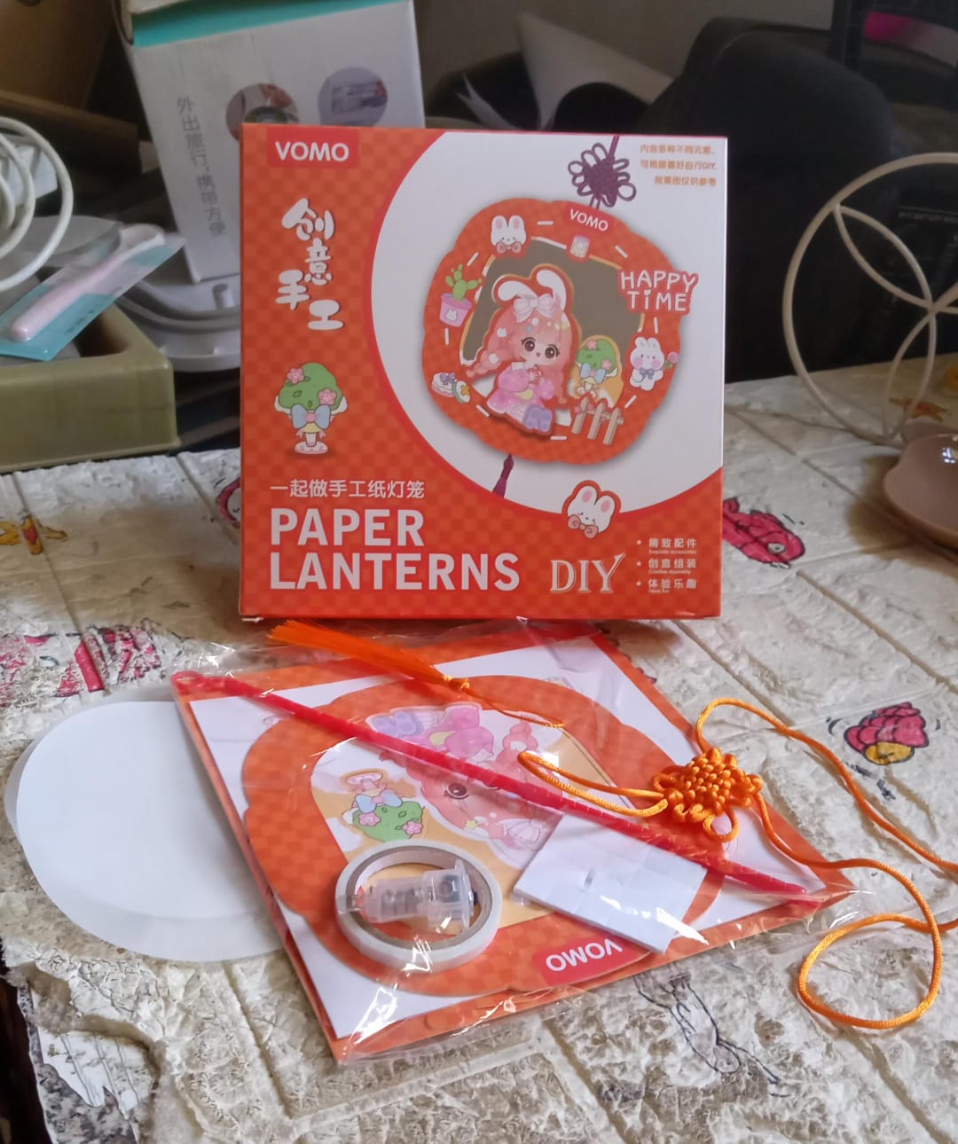 Diy Traditional Lanterns Handmade Cartoon Paper Lanterns Antique Portable Lantern Hollow-out Projection Luminescent Led Lamp Diy Hanging Paper Lanterns For Festival Party Decor - Happy Price - Image 7