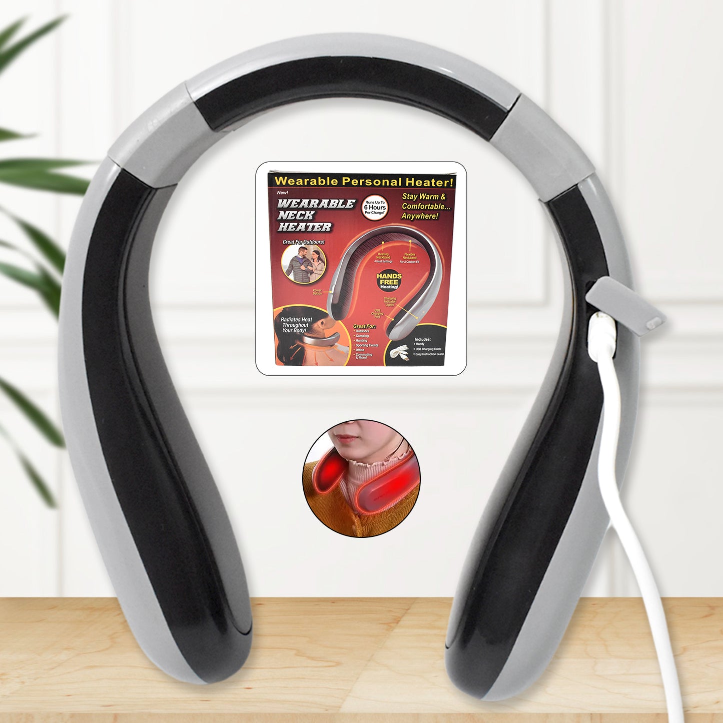 Usb Type C Rechargeable - Wearable Neck Heater  (1 Pc) - Happy Price - Image 2