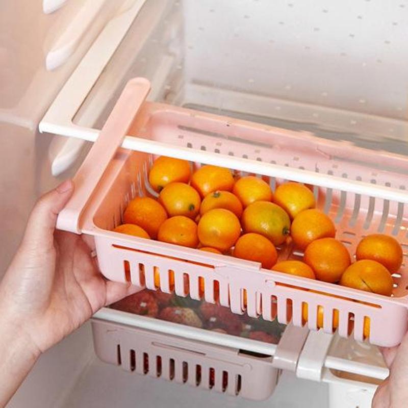 Adjustable Fridge Storage Basket Fridge Racks Tray Sliding Storage Racks (4 Pc Set) - Happy Price - Image 3