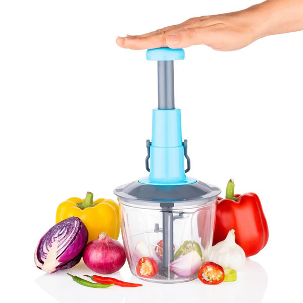 6 Blades Manual Hand-press Vegetable Chopper (1100 Ml) - Happy Price - Image 5