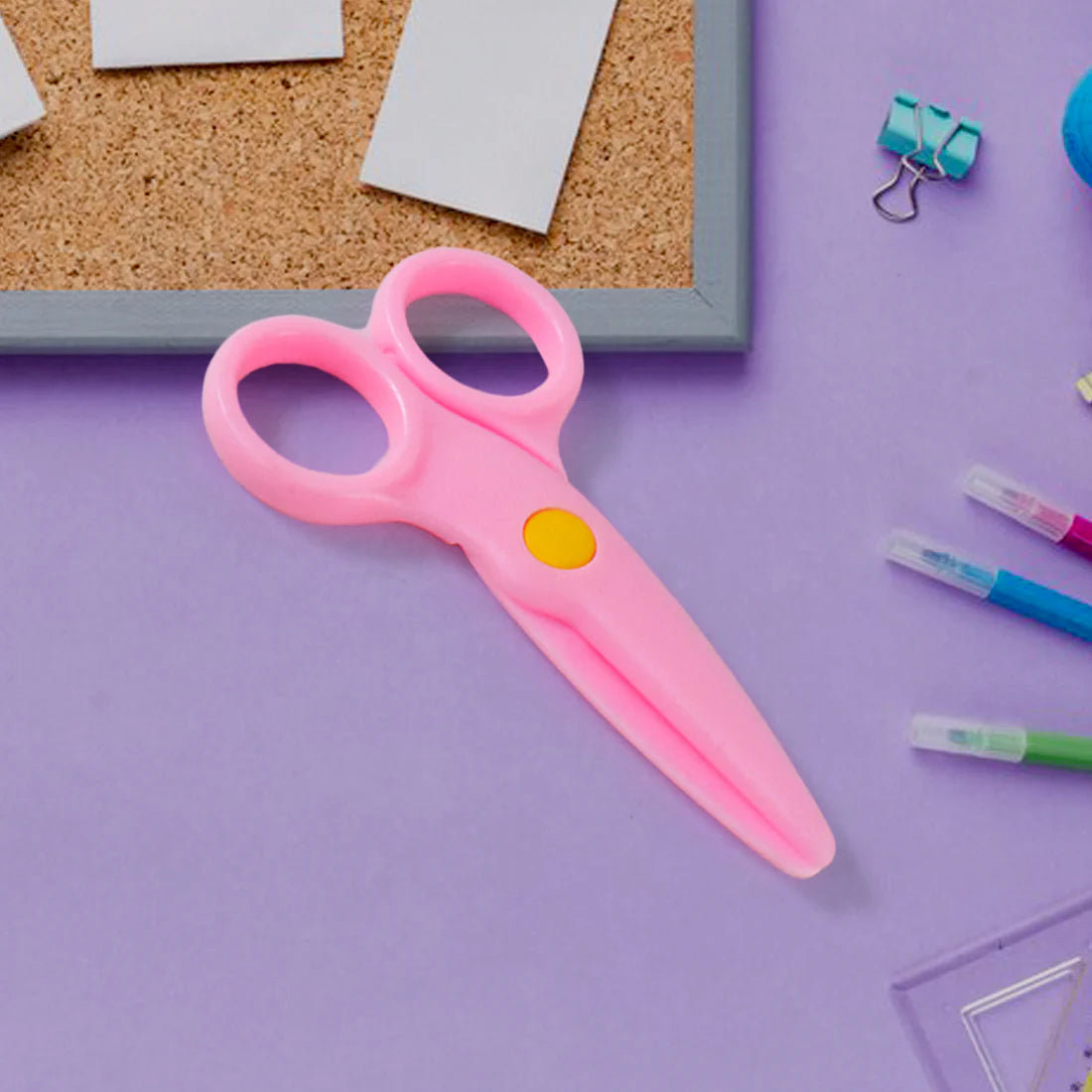 Plastic Child-safe Scissor Set Toddlers Training Scissors Pre-school Training Scissors And Children Art Supplies - Happy Price - Image 5