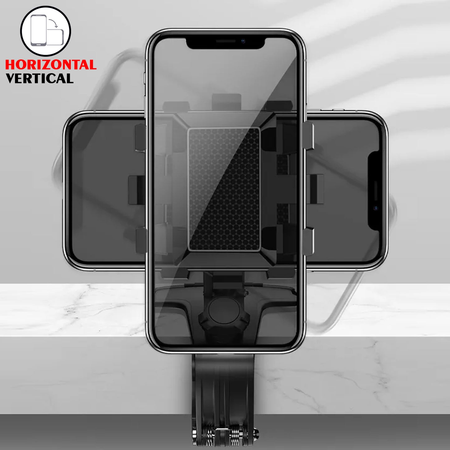 Car Mobile Phone Holder Mount Stand With 360 Degree. Stable One Hand Operational Compatible With Car Dashboard. - Happy Price - Image 7
