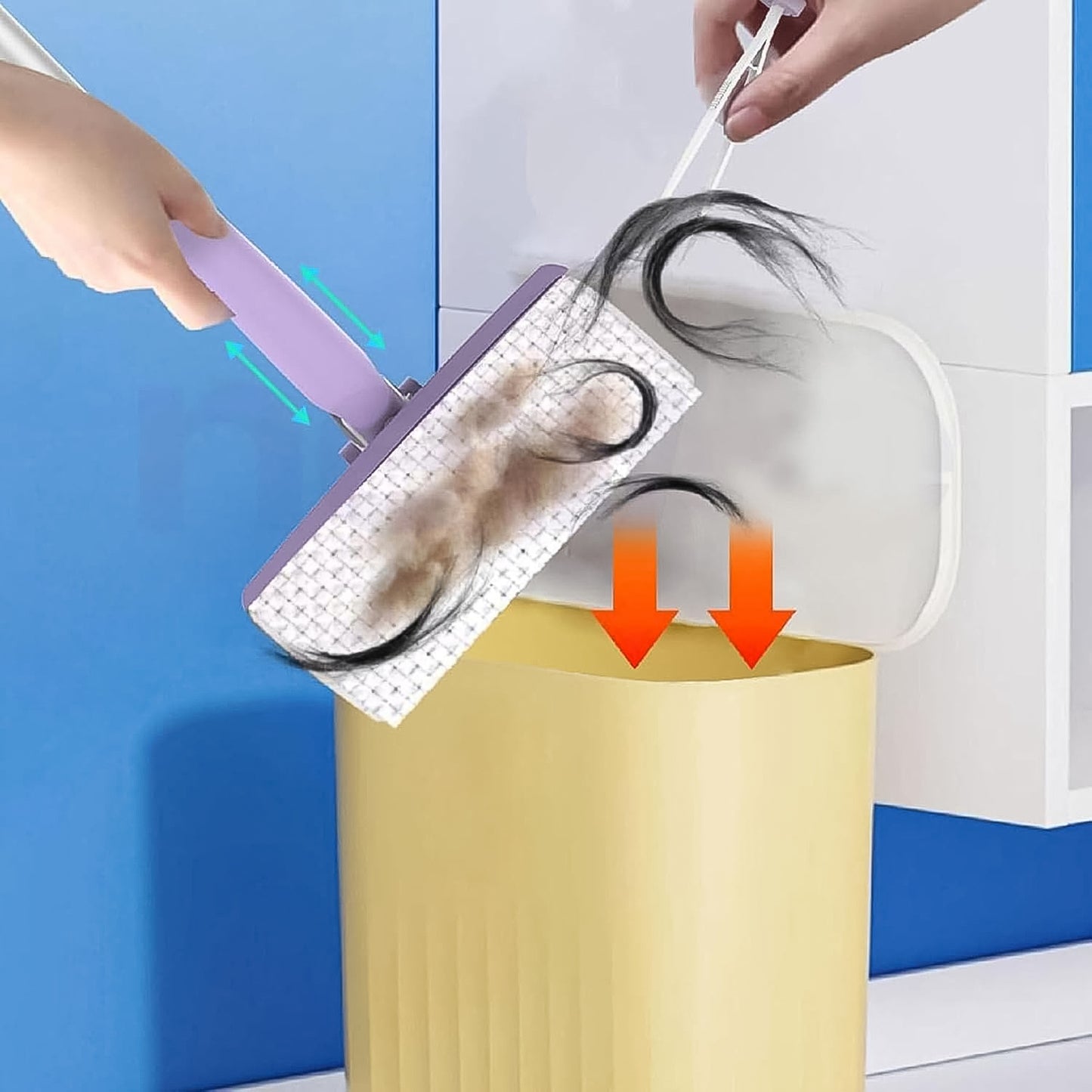 Automatic Cloth Changing Mini Mop With Push Pull Cloth Changing Handle (1 Pc) - Happy Price - Image 4
