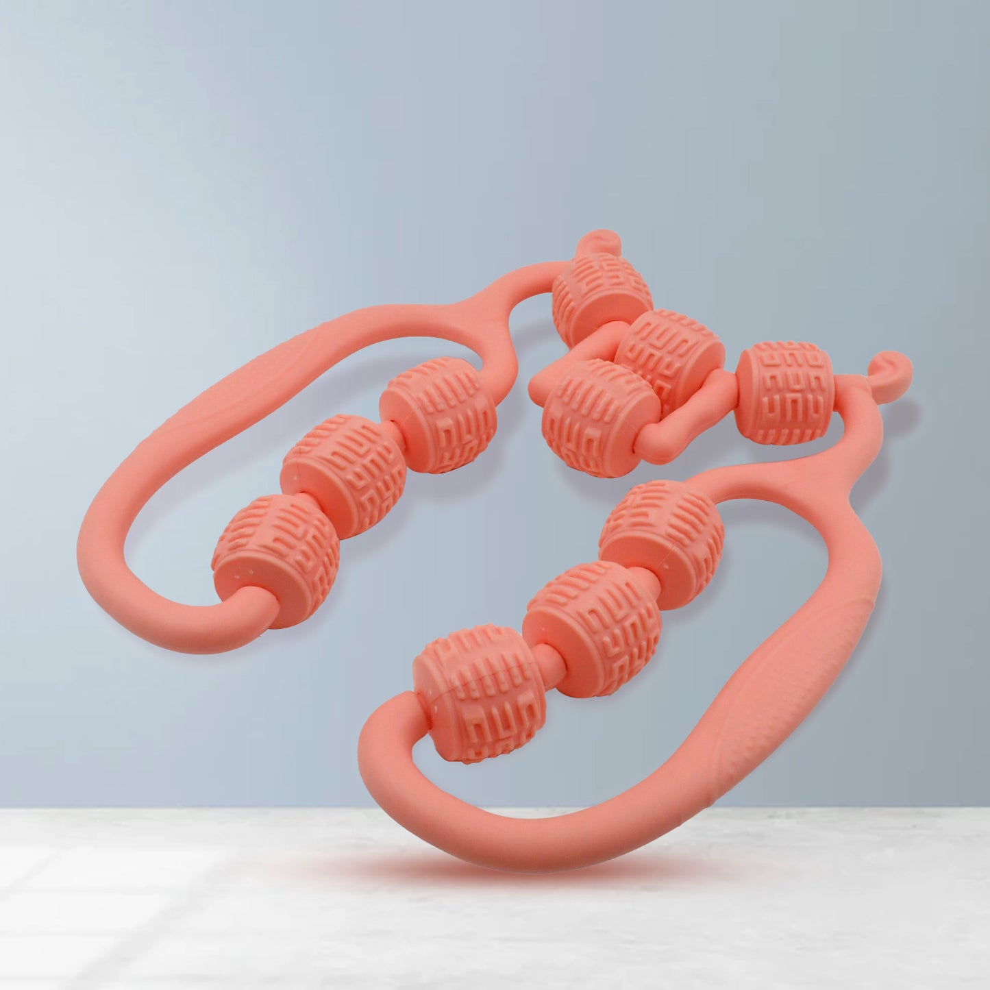 Muscle Massage Roller 10 Wheels Relieve Soreness Leg Muscle Roller Fitness Roller Muscle Relaxer Massage Roller Ring Clip All Round Massaging Uniform Force Elastic Pp Drop Shaped For Home Use (1 Pc) - Happy Price - Image 2