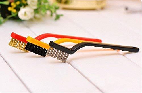 3 Pc Mini Wire Brush Set (Brass Nylon Stainless Steel Bristles) - Happy Price - Image 5