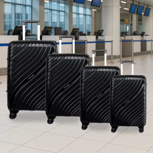 4 Piece Luggage Set with Wheels - Expandable ABS Suitcases for Travel