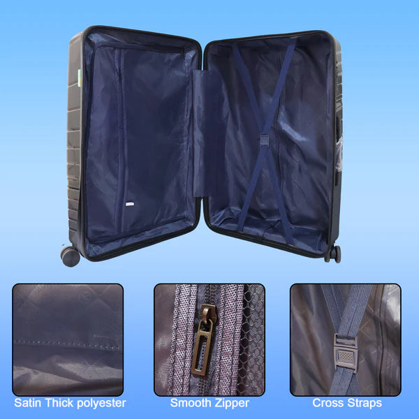 4 Piece Luggage Set with Wheels - Expandable ABS Suitcases for Travel