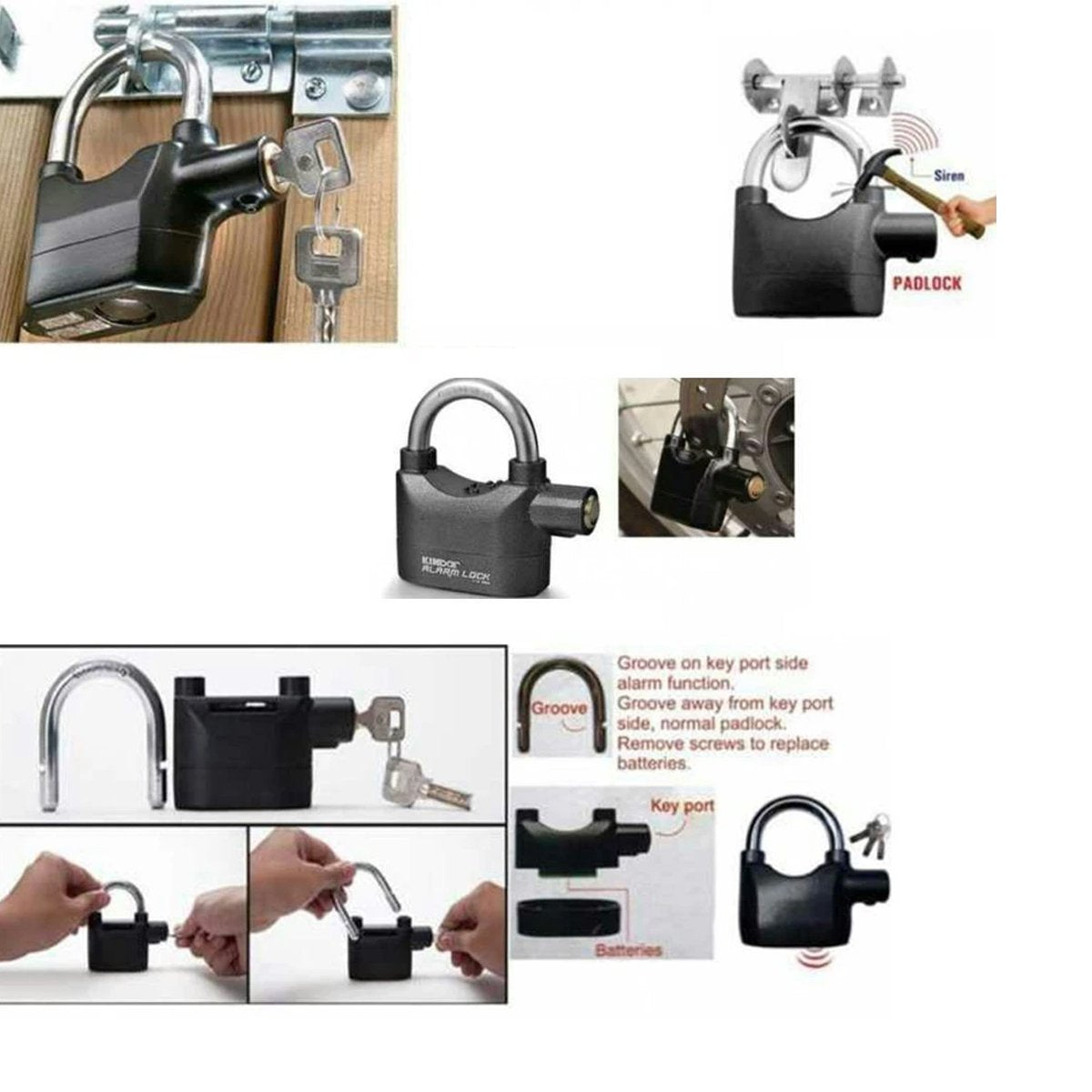 Anti Theft Security Pad Lock With Smart Alarm - Happy Price - Image 2