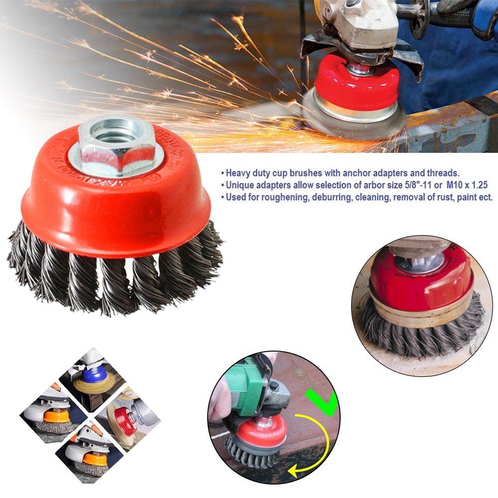 Wire Wheel Cup Brush (Black) - Happy Price - Image 3
