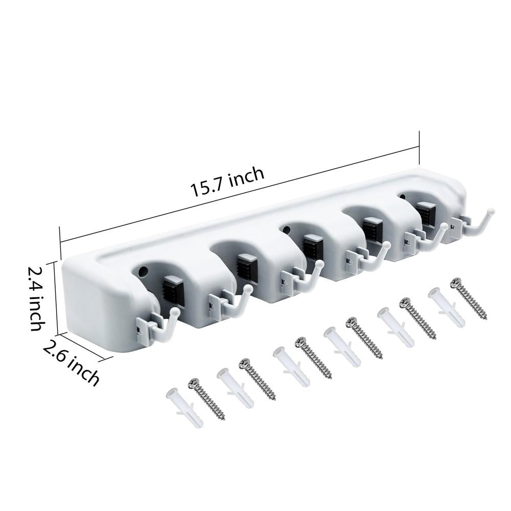 5-layer Multipurpose Wall Mounted Organizer Mop And Broom Holder - Happy Price - Image 2