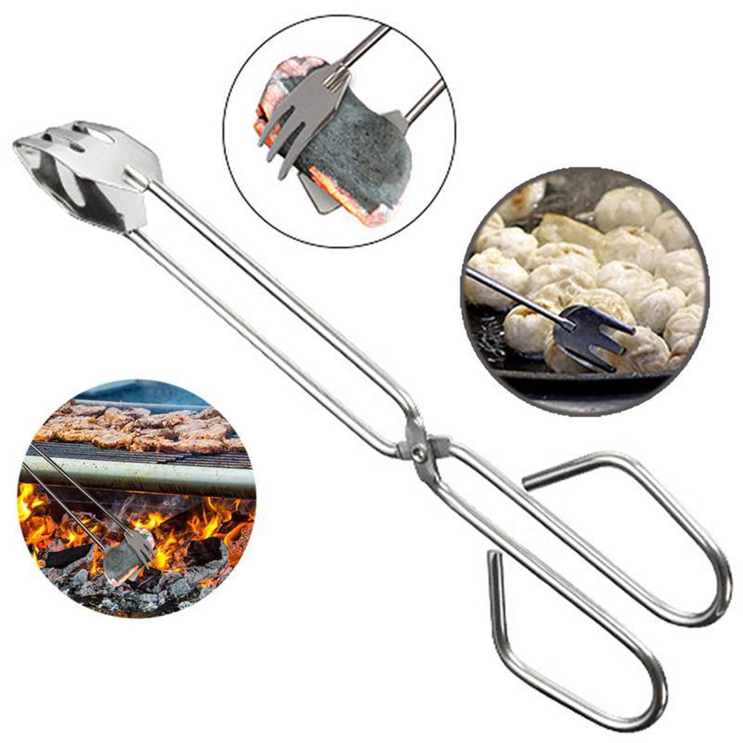 Durable Metal Tongs for Grilling, Serving, and Handling Hot Coals - Happy Price - Image 3