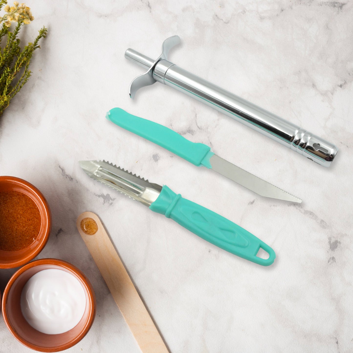 3 In 1 Kitchen Combo - Kitchen Lighter Stainless Steel Knife And Peeler - Happy Price - Image 4