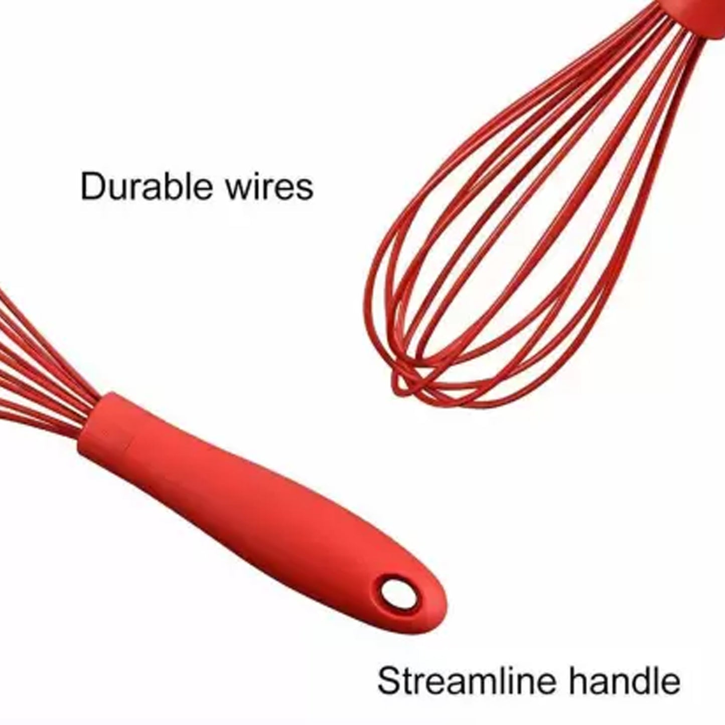 Manual Whisk Mixer Silicone Whisk Cream Whisk Flour Mixer Rotary Egg Mixer Kitchen Baking Tool. - Happy Price - Image 7