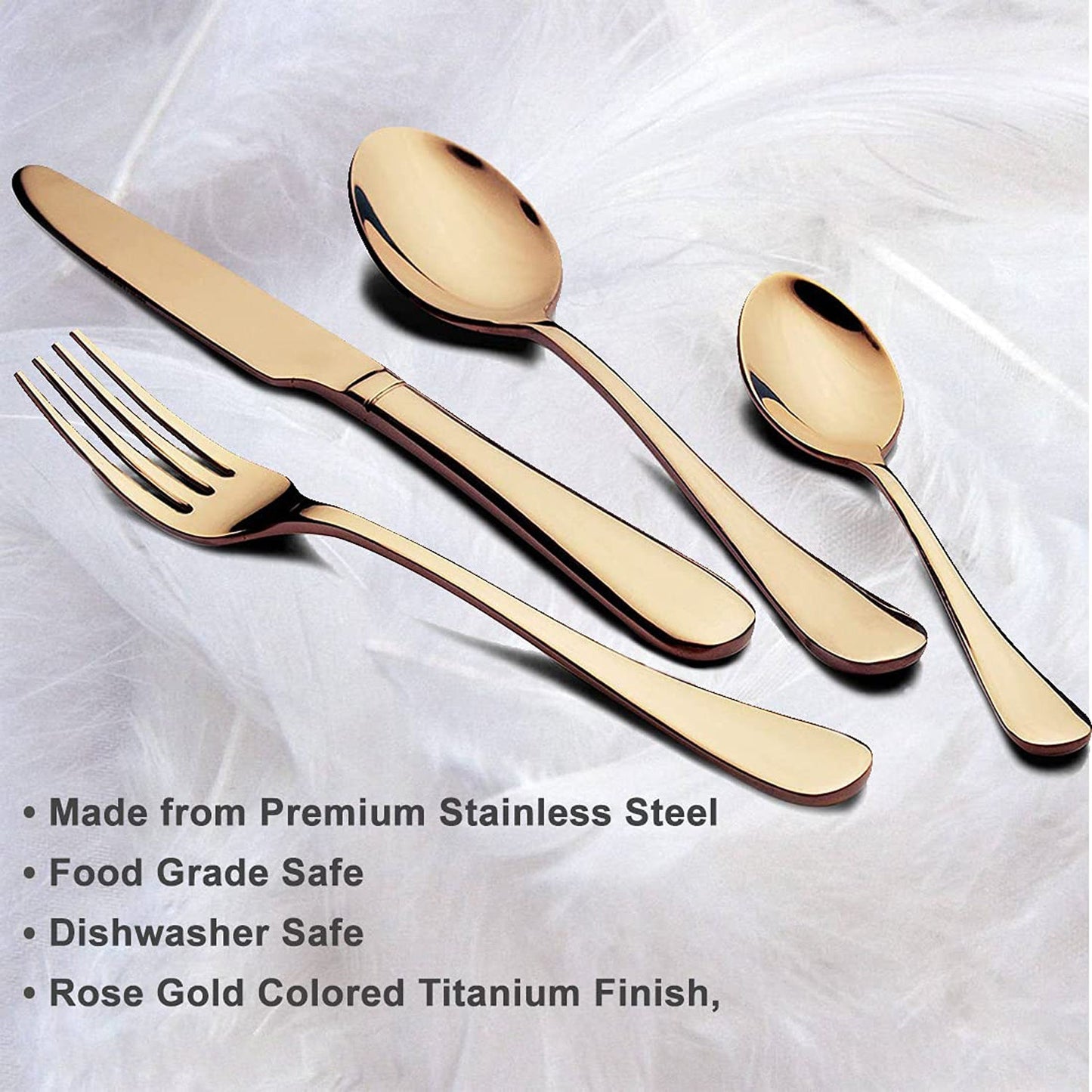Kitchen Tableware  Flatware Sets Kitchen Forks Spoons With Gift Box (24 Pcs Set) - Happy Price - Image 3