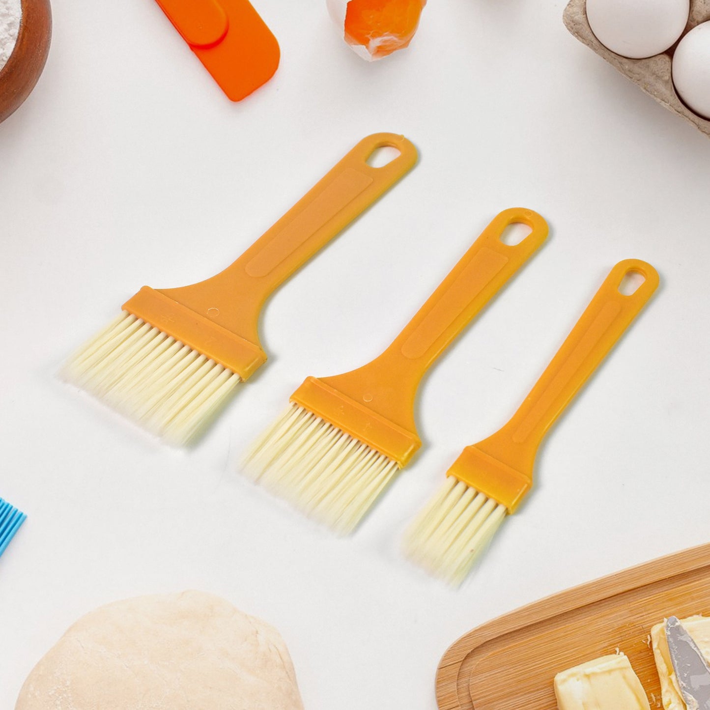 Multifunction Basting Brush Barbecue Brush For Cooking Pastry Brush Baking (3 Pcs Set) - Happy Price - Image 2