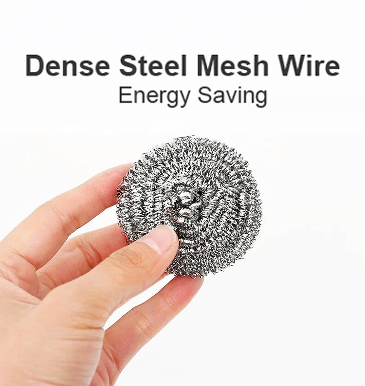 Round Shape Stainless Steel Ball Scrubber (Pack Of 12) - Happy Price - Image 5