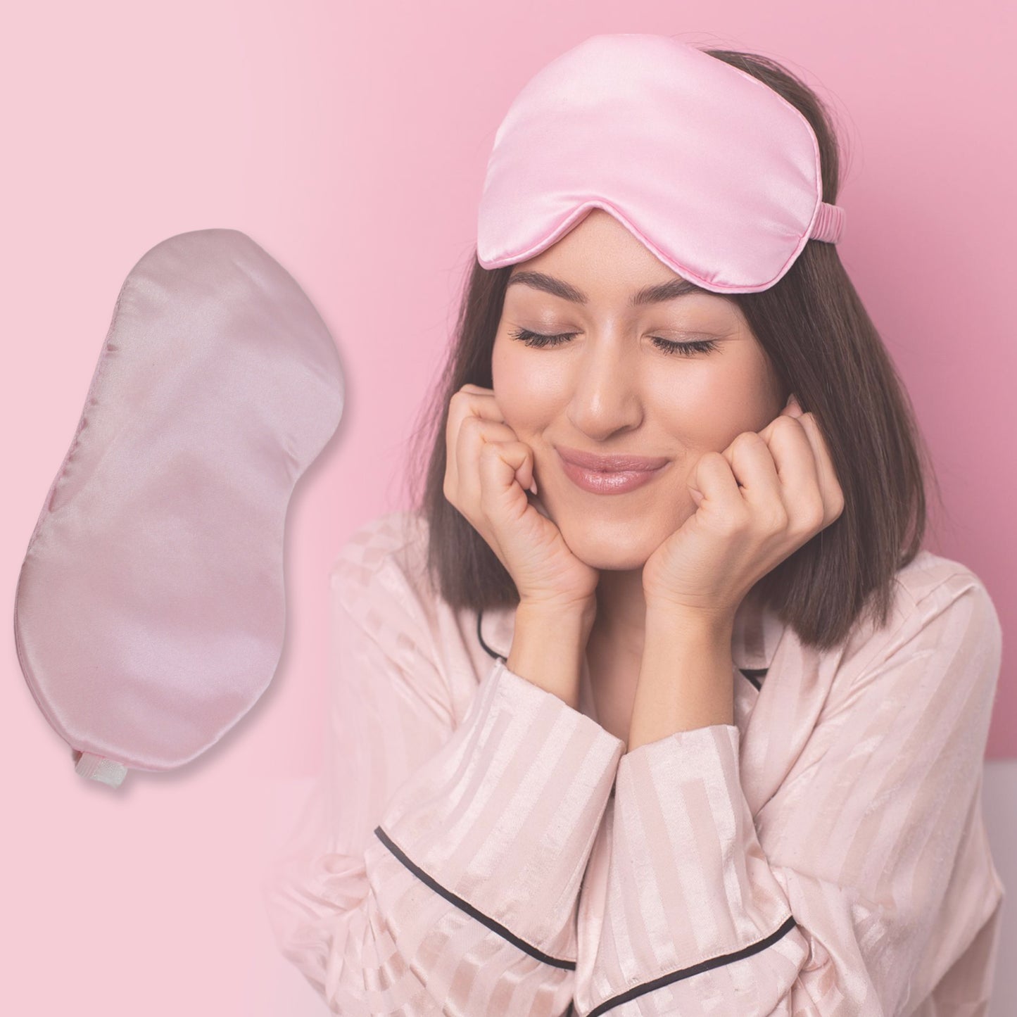 New Men Women Blindfold Soft Satin Sleep Mask Eye Mask Blind Fold Block Out Light For Travel Shift Work  Meditation (1pc) - Happy Price - Image 5