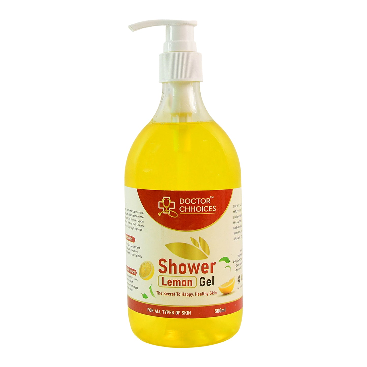 Doctor Chhoices Lemon Shower Gel 500ml - Refreshing Body Wash