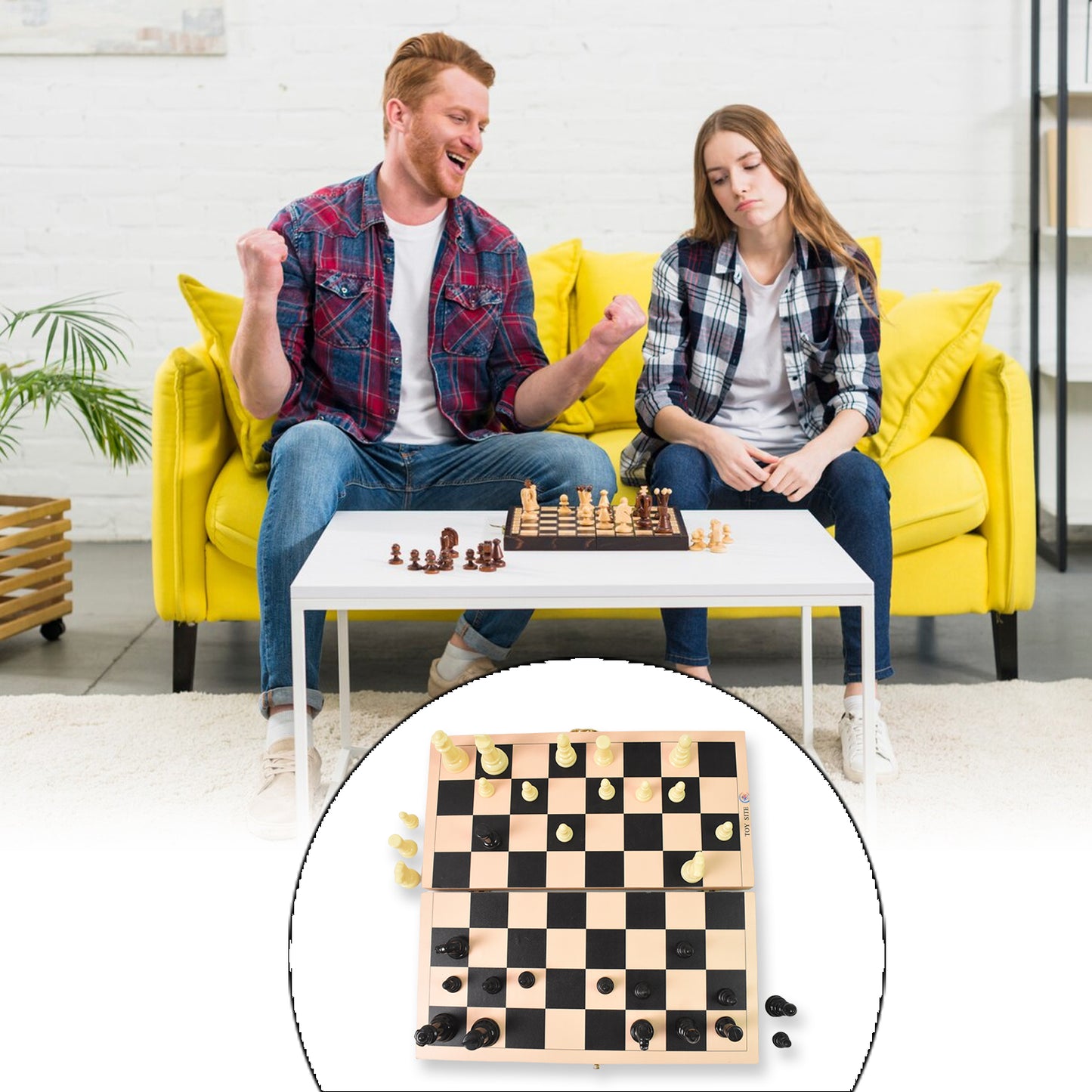 Folding Wooden Chess Board Set (30  30 Cm  1 Set) - Happy Price - Image 2