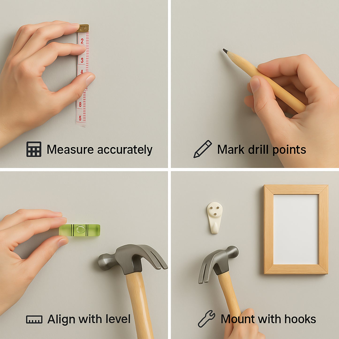 6-in-1 Wall Hanging  Measurement Tool Kit - Happy Price - Image 3