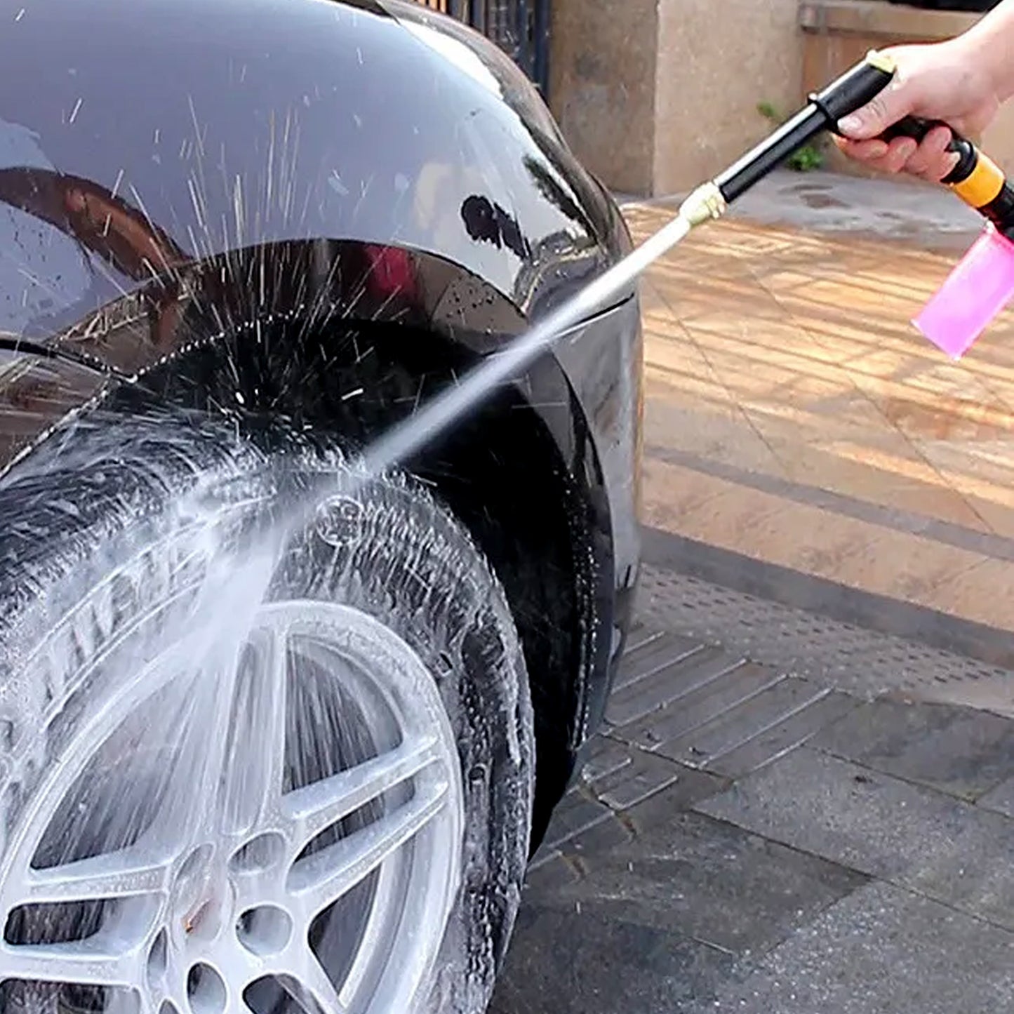 Plastic Body Metal Trigger  Brass Nozzle Water Spray Gun For Water Pipe  Non-slip  Comfortable Grip  Multiple Spray Modes  Ideal Pipe Nozzle For Car Wash Gardening Other Uses - Happy Price - Image 2