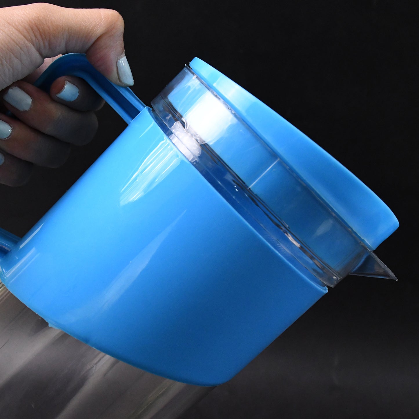 Transparent Stylish Premium Jug With Elegant Handle (2000 Ml Jug Approx  4 Pcs Plastic Glass) - Happy Price - Image 4