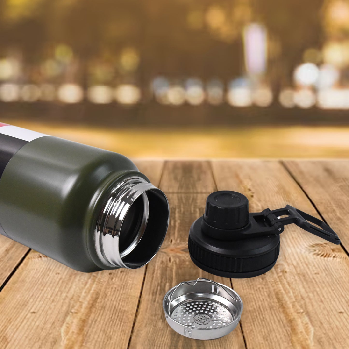 Stainless Steel Double Wall Vacuum-insulated Drink Water Bottle (1000 Ml  Mix Color) - Happy Price - Image 2