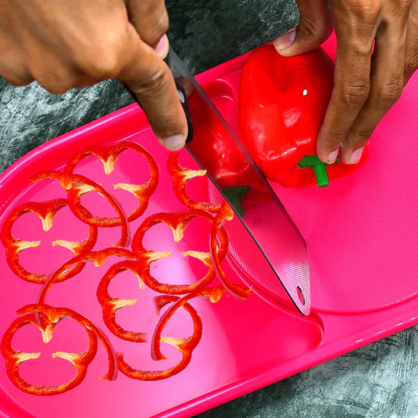 Kitchen Chopping Board Tray - Food Grade Plastic Cutting Surface (1pc)