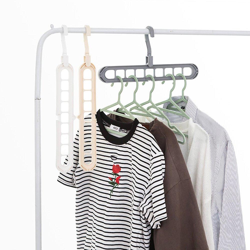 9 Hole Plastic Hanger Hanging Hook Indoor Wardrobe Clothes Organization Storage Balcony Windowsill Suit Racks - Happy Price - Image 4