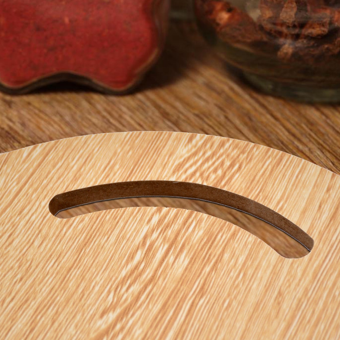 Wooden Round Chopping Board  For Chopping Fruit  Vegetable - Happy Price - Image 5