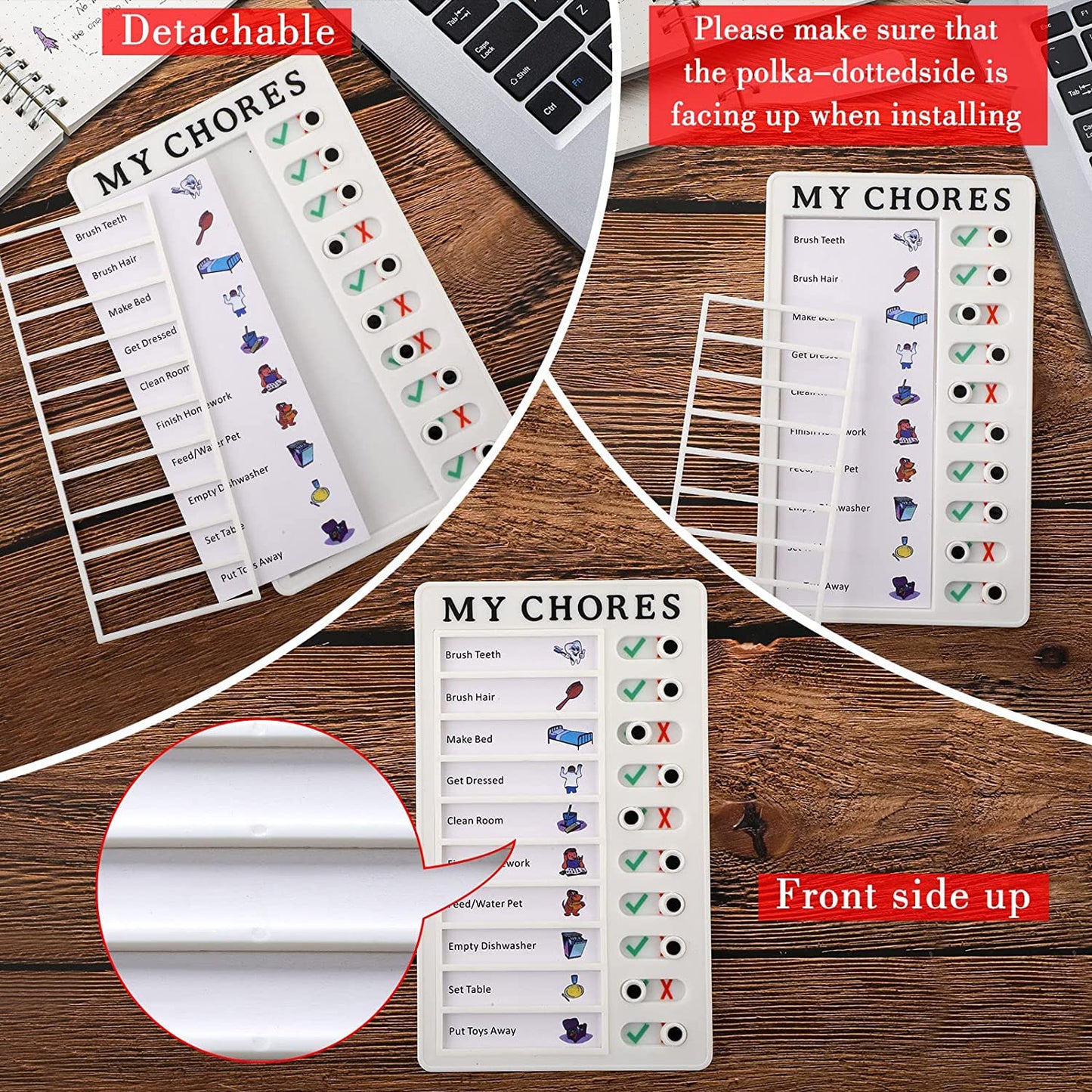 Portable My Chores Home Note Board Management Planning Memo Boards Reminding Time. (Size - 20x12cm) - Happy Price - Image 7