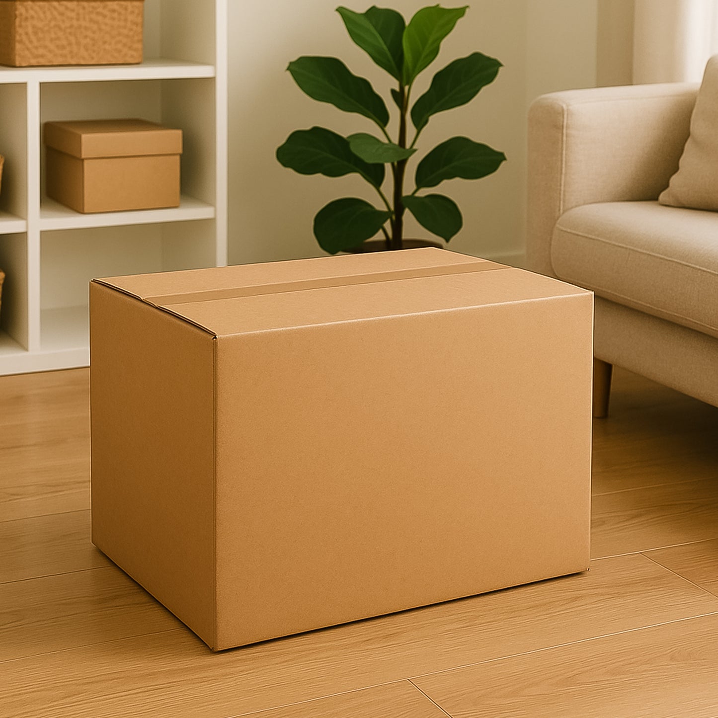 Durable Brown Packaging Box - 22x36x28 cm, 1 Piece