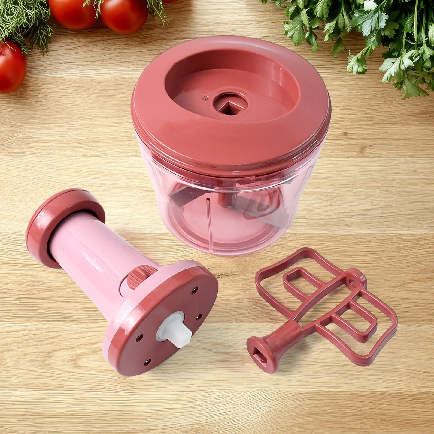 Apex  Quba Push Chopper With Stainless Steel Blades (1000ml) - Happy Price - Image 5