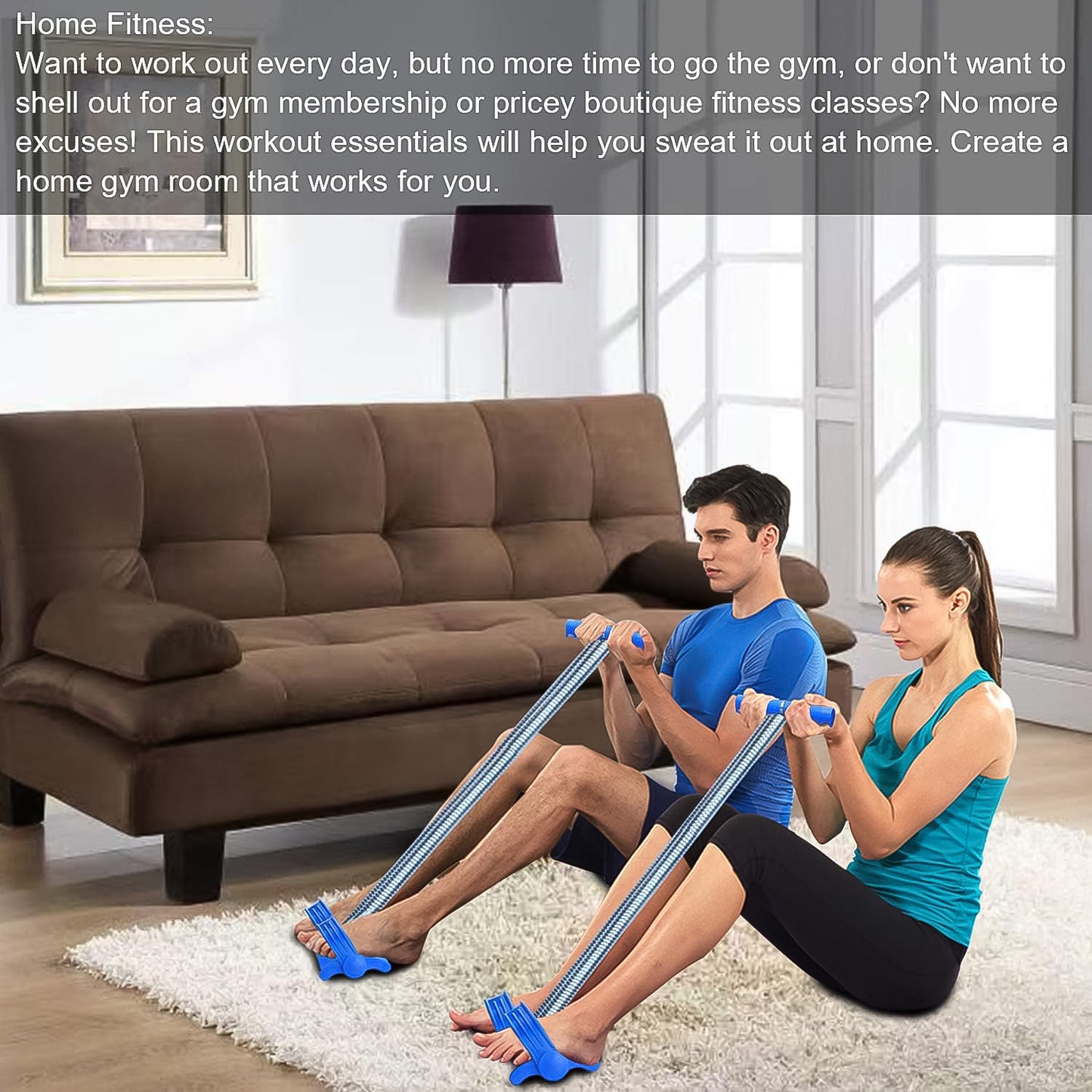 Spring Tension Pull Rope Resistance Band Exercise Strap Single Spring (1 Pc) - Happy Price - Image 5