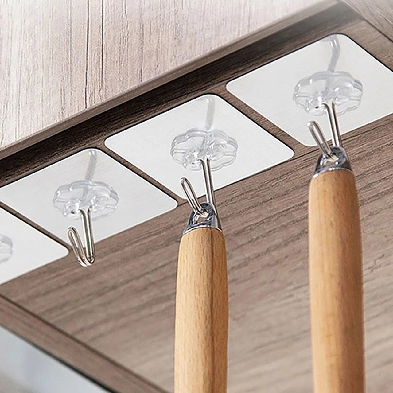 100pc Multipurpose Strong Small Stainless Steel Adhesive Wall Hooks - Happy Price - Image 7