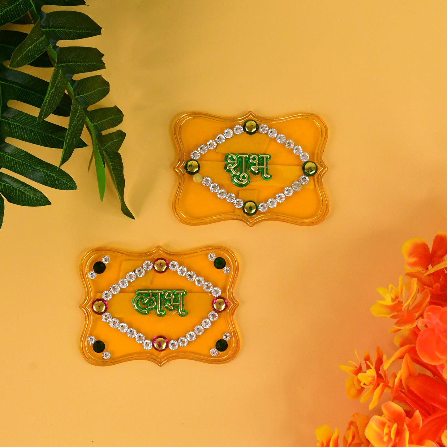 Shubh Labh Decorative Wall Hangings - Set of 2 - Happy Price - Image 6