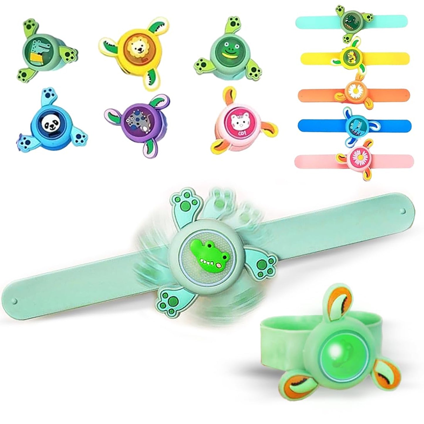 Led Light  Spinning Slap Kids Cartoon Bracelet Wrist Band (1 Pc) - Happy Price - Image 4