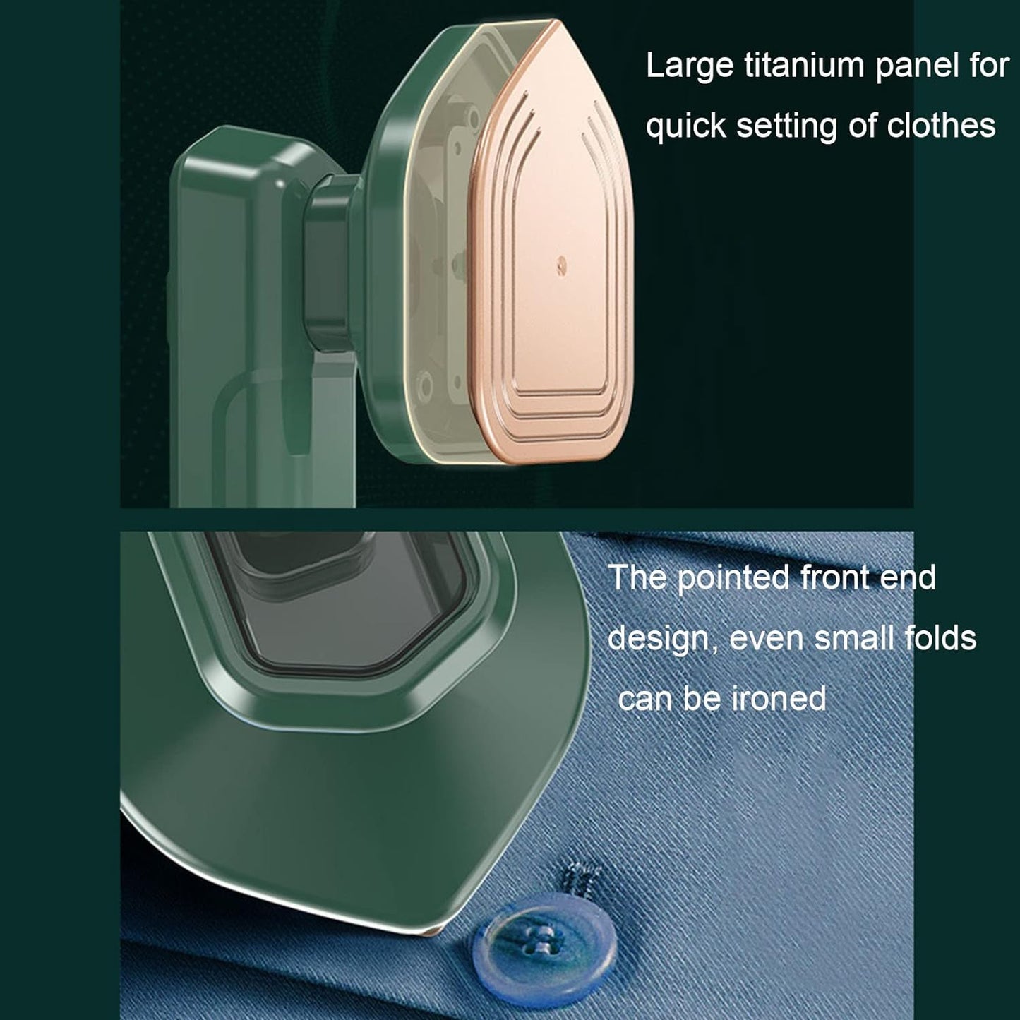 Mini Steam Iron Handheld Garment Steamer For Clothes - Portable Travel Household Ironing Machine Fast Heat Up Powerful Steam Compact Design For Travel And Home Quilting Sewing Iron Useful Gifts For Family Members Friends Birthday (1 Pc) - Happy Price - Image 3
