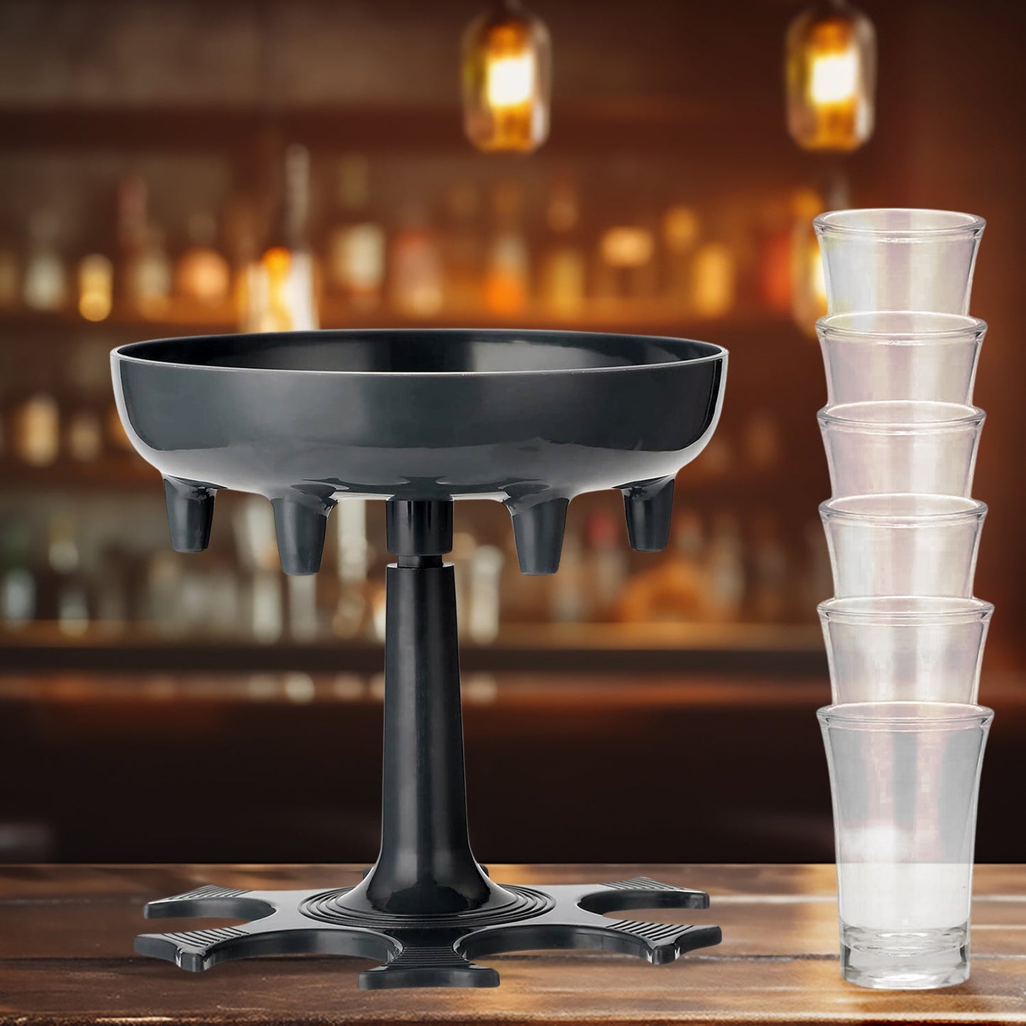 6 Shot Win Glass Dispensers With Tray  6 Pcs Glass - Happy Price - Image 2