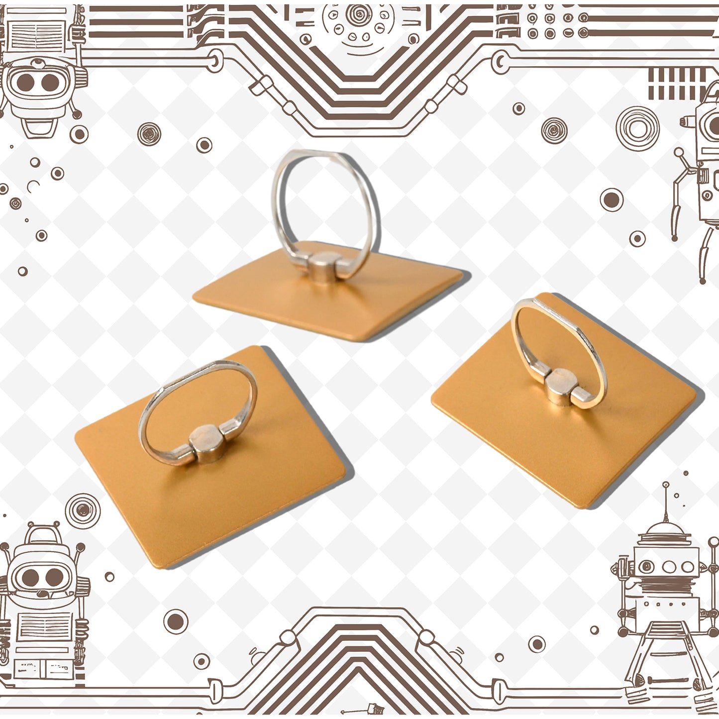 Mobile Phone Finger Stand 360rotation Phone Ring Stand Holder Kickstand Hand Finger Grip (1 Pc) - Happy Price - Image 3