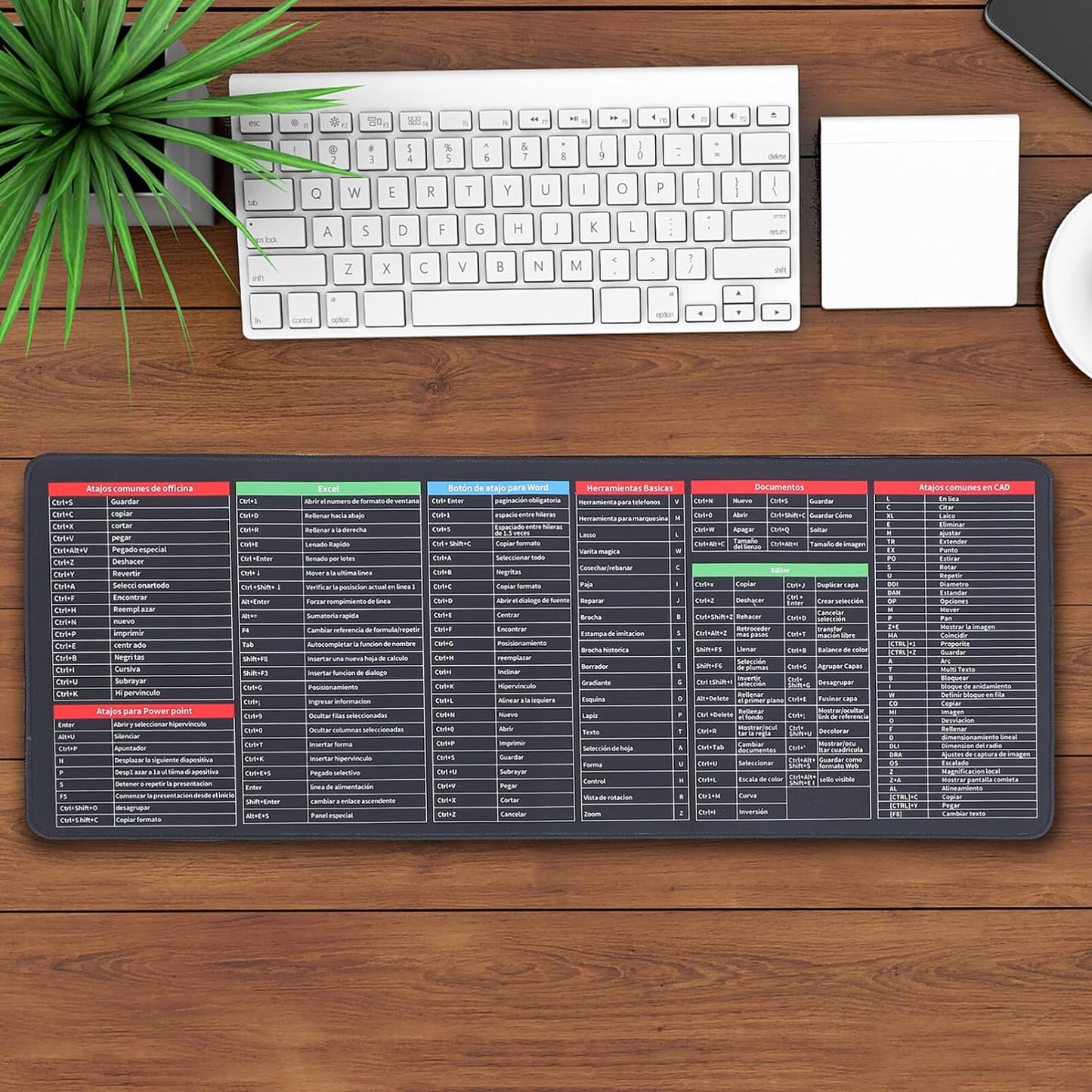 Shortcut Keyboard Mat Mouse Pad Mat Mouse Pads For Desk Quick Key Super Large Anti-slip Keyboard Pad Desk Accessories Desktop Mouse Pad Office Oversized Big Mouse Pad Rubber (8030 Cm) - Happy Price - Image 5