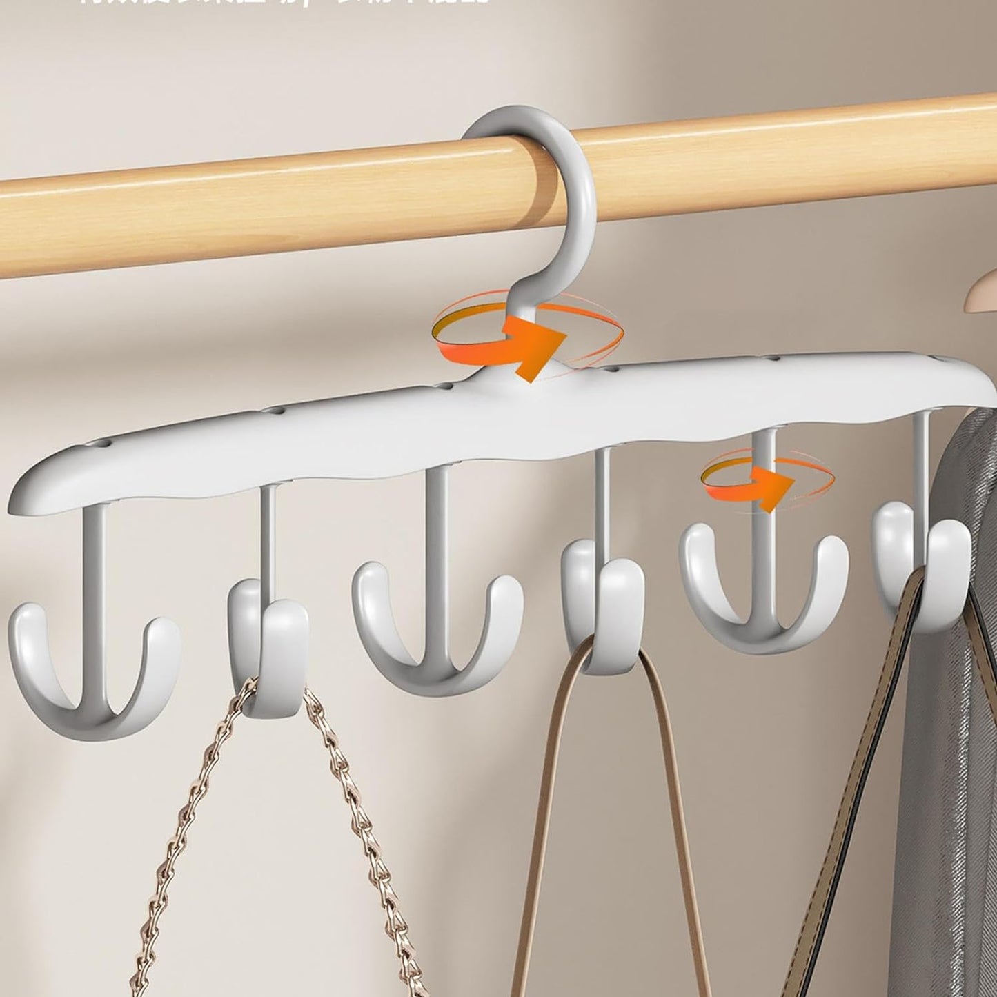 Tank Top Hanger 12-hook Space Saving Hanger Capacity Rotatable Wood Space Saving Hanger Closet Organizers And Storage For Dorm  Apartment For Tank Top - Happy Price - Image 2