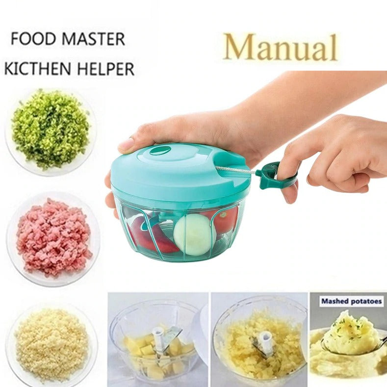 Handy Mini Plastic Vegetable Chopper Cutter Onion Chopper Vegetables For Kitchen Accessories With 3 Blades - Happy Price - Image 7