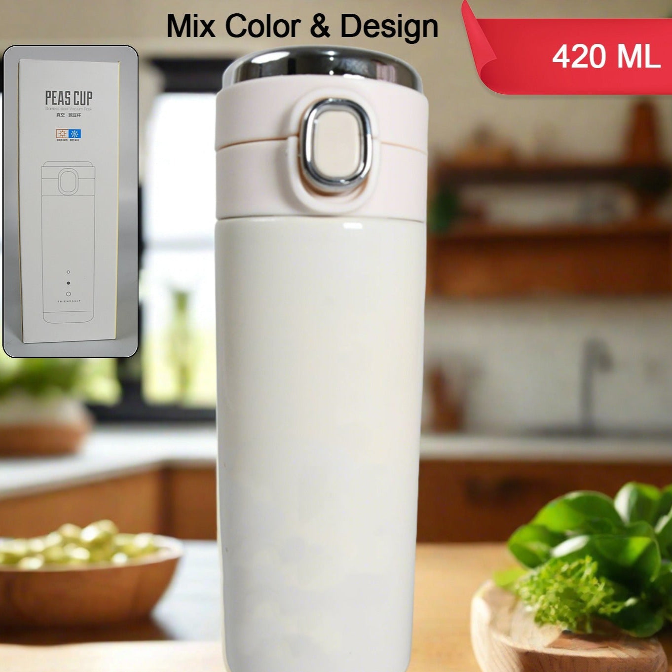 Smart Vacuum Insulated Water Bottle With Led Temperature Display Cold  Hot  Leak Proof  Office Bottle  Gym  Home  Kitchen  Hiking  Trekking  Travel Bottle (Mix Color  Design) - Happy Price - Image 1