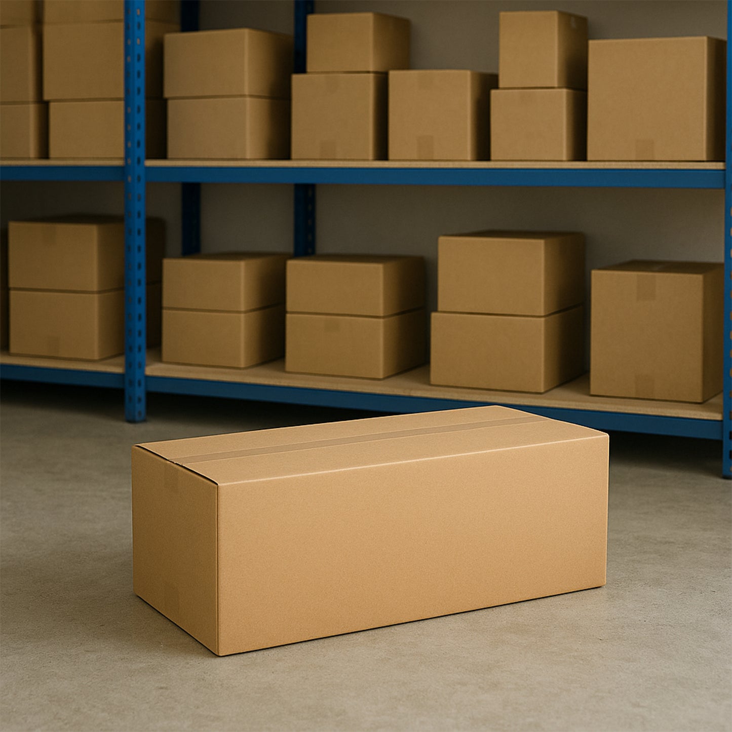 Heavy-Duty Brown Corrugated Packaging Box - 51x26x17 cm, 1 Pc
