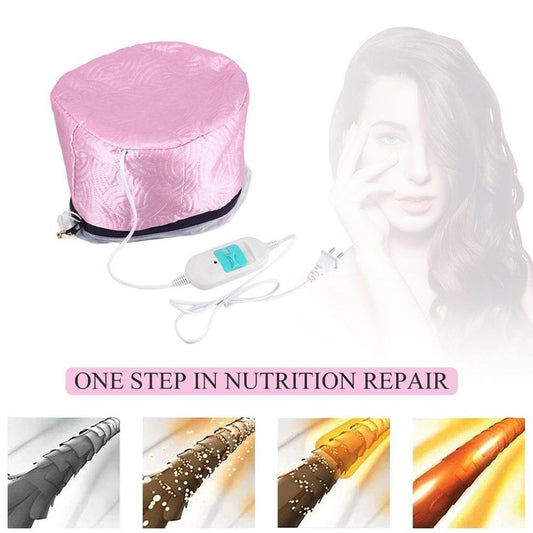Thermal Head Spa Cap Treatment With Beauty Steamer Nourishing Heating Cap - Happy Price - Image 1