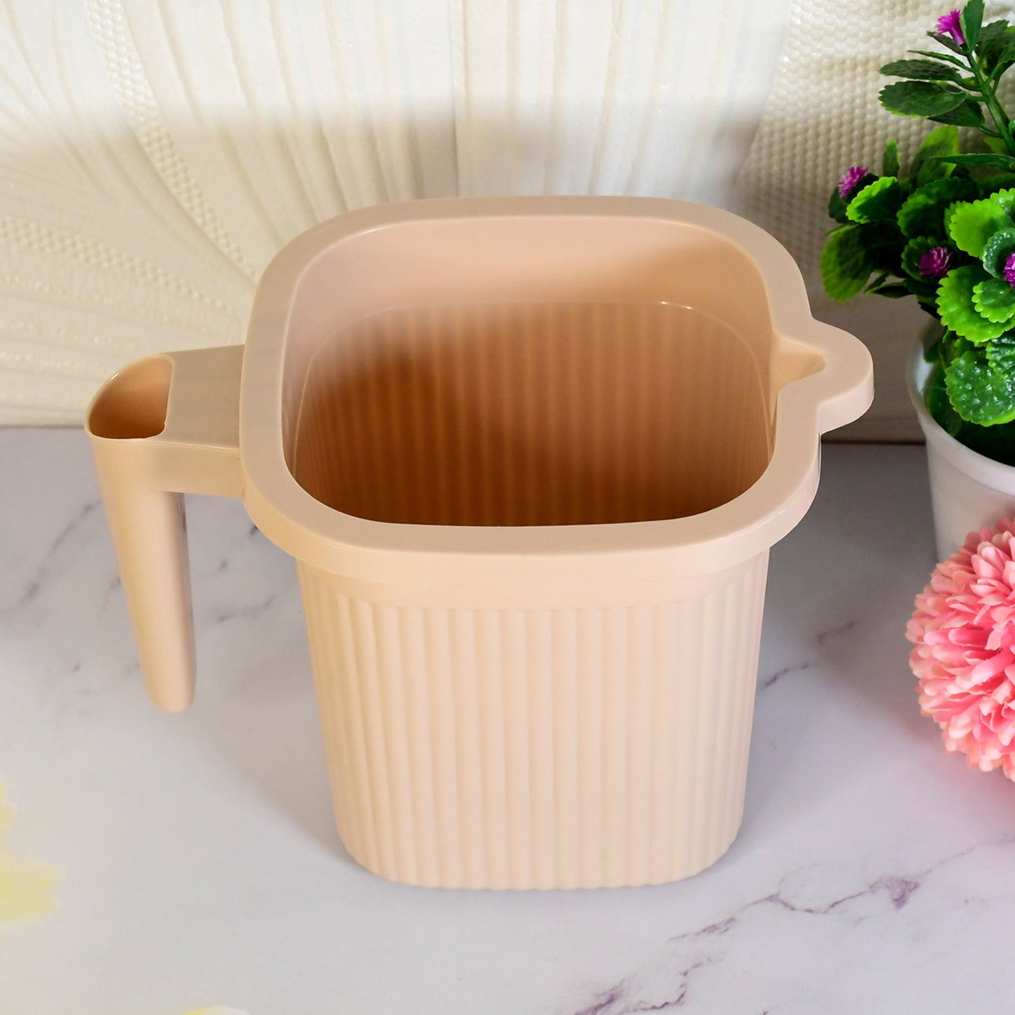 Plastic Square Bath Water Mug (4 Pc  1000 Ml  Mix Color) - Happy Price - Image 5