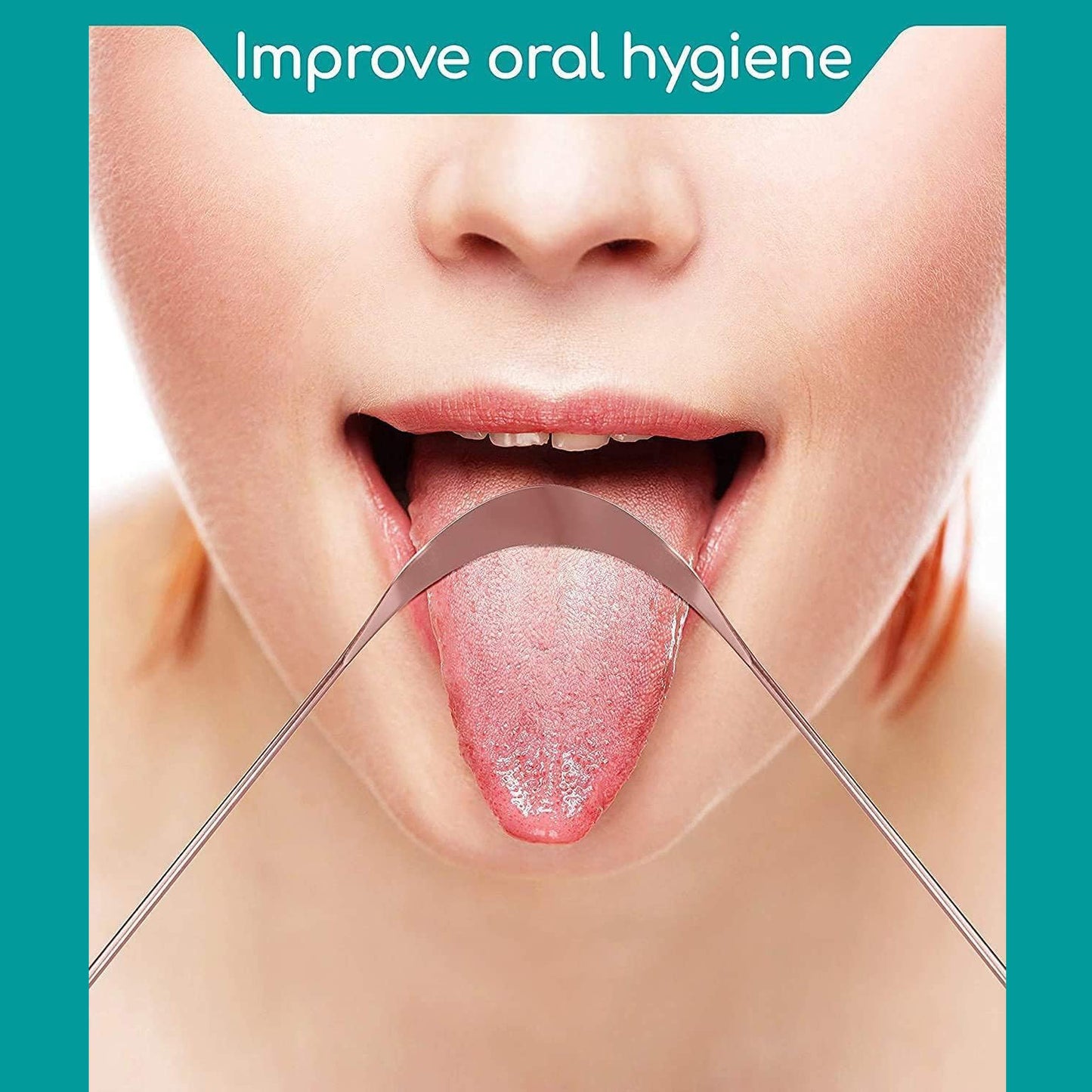 Tongue Cleaner For Kids  Adults  Tongue Scraper For Bad Breath Maintain Oral Hygiene For Daily Use  For Fresh Breath  Bacteria Removal  Improved Taste (Steel Copper Tongue Cleaner  1 Pc) - Happy Price - Image 3