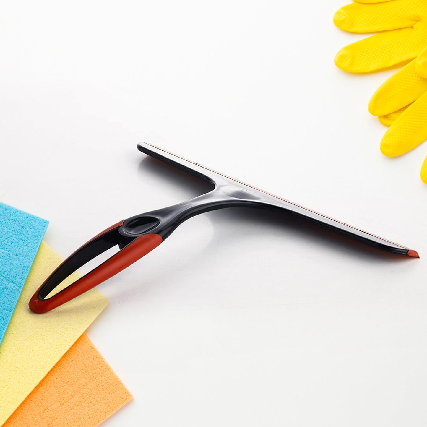 Plastic Kitchen Wiper  Ideal For Kitchen Platform Windows Glass  Car Windshield  Silicone Head  Multicolor  Pack Of 1 Pc - Happy Price - Image 5